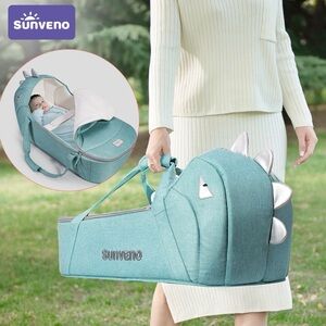 SUNVENO portable baby moses basket bed